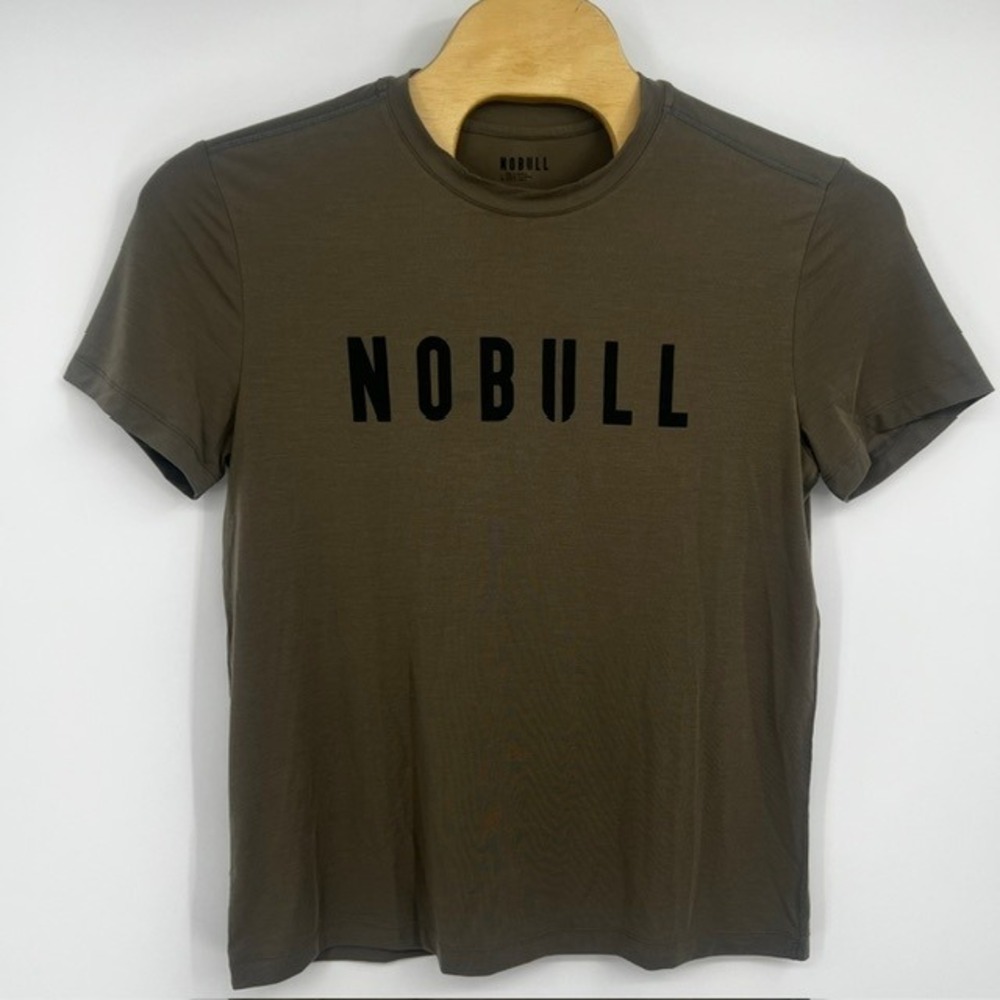 Nobull Men's Large Olive Green Short Sleeve Graphic Training T-Shirt